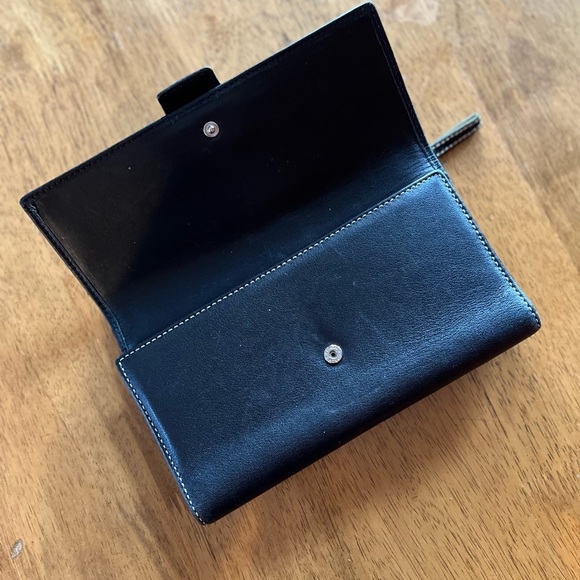 Coach, Genuine leather wallet, black with chrome hardware - Picture 5 of 15